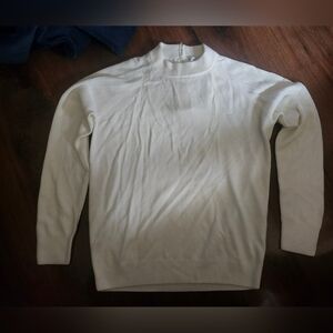 Vintage Sarah Bentley Petite White Sweater 100% Acrylic Size Petite Medium